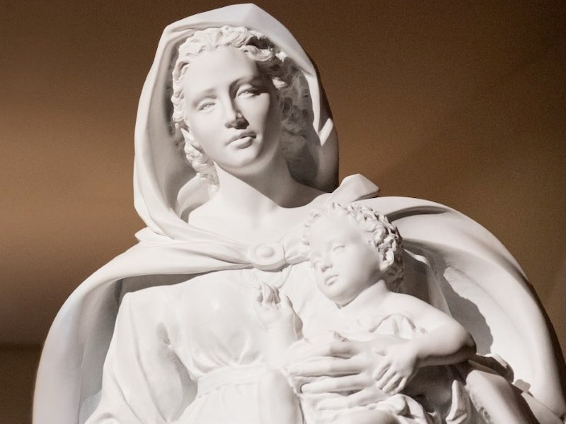 Basilica Mary Queen of the Universe Marble Statue image