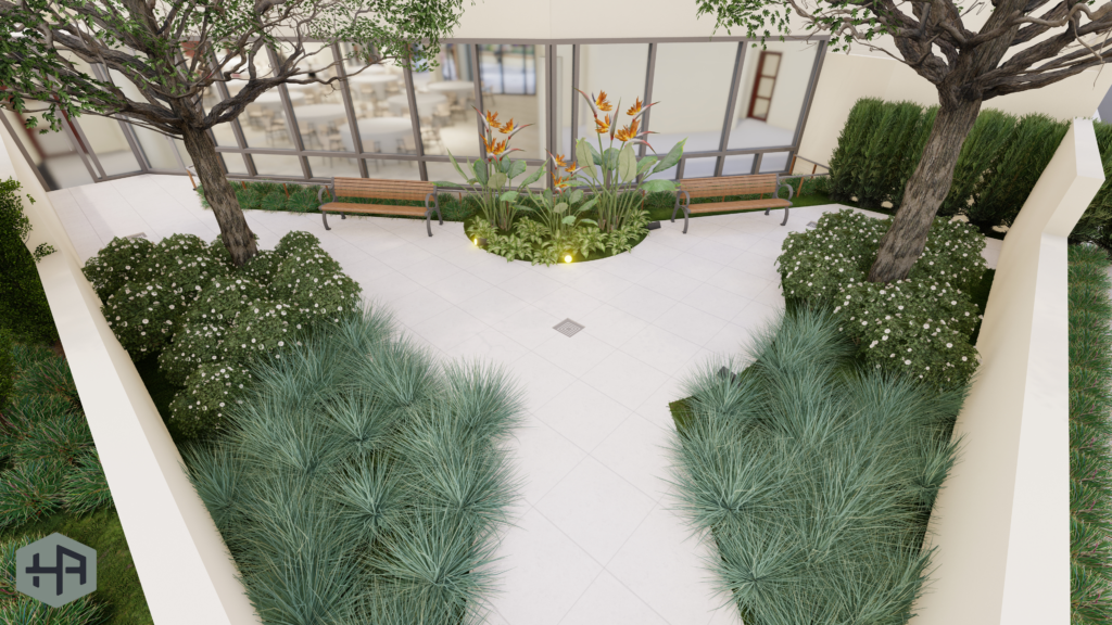 St James Courtyard Rendering Gate View