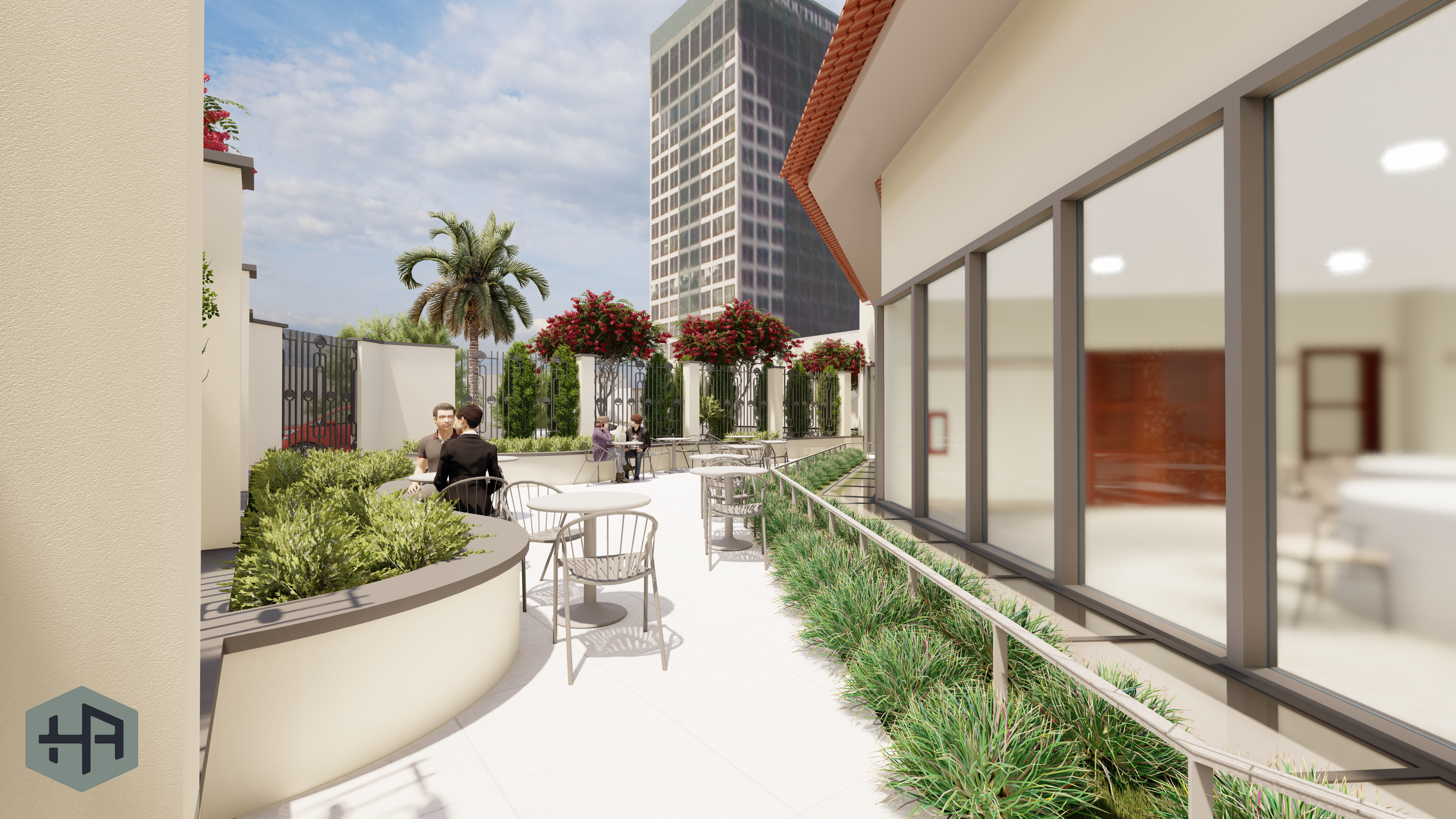St James Courtyard Rendering Side View