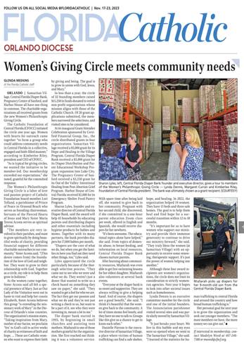 Florida Catholic Women's Giving Circle Article