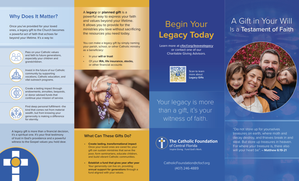 Gift in Your Will Brochure Page 1